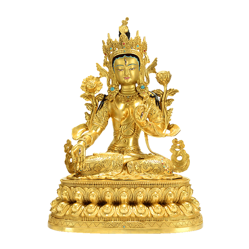 全鎏金白度母欧斯特铜像