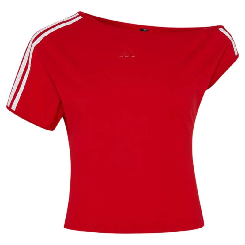 adidas阿迪达斯短袖女休闲短款露肩透气T恤KZ4233 KZ4215 KX6698