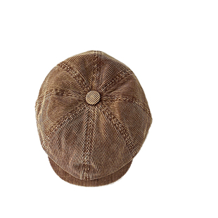 儿童贝雷帽男童灯芯绒做旧反戴前进帽秋冬季洋气穿搭宝宝报童帽子