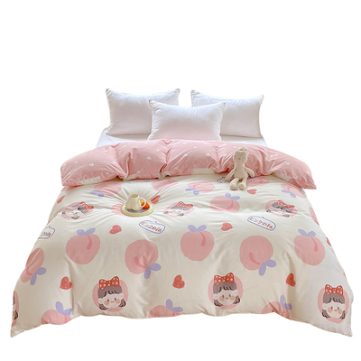 A类纯棉被套单件卡通全棉三件套