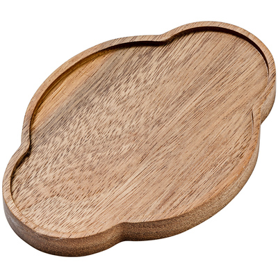 胡桃木实木新中式海棠形简约茶点