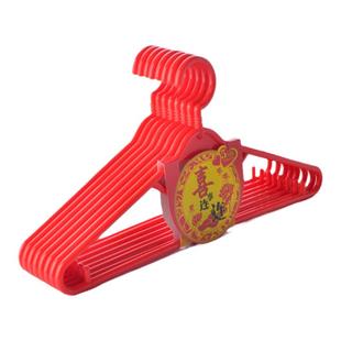 汇丰信佳 5个 日式婚庆喜事 可转头塑料洗衣晾晒衣架无痕挂钩衣撑