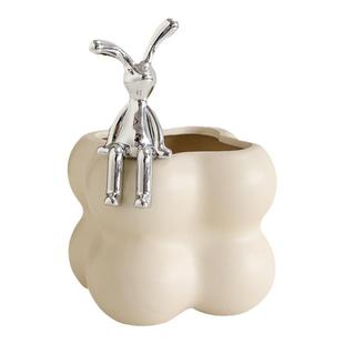 可爱少女心笔筒大容量高级感学生书桌收纳摆件书房卧室化妆台笔架