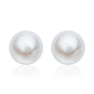 【自营】Idokawa爱迪生天然淡水珍珠耳钉女纯银澳白akoya耳环耳饰