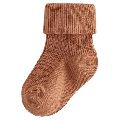 Oak Family儿童袜子春秋薄款新生婴幼儿翻边袜男女宝宝短袜童袜