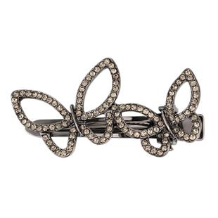 AJIDOU阿吉豆发夹女专柜线下同款蝴蝶结时尚水钻鸭嘴夹刘海夹侧夹