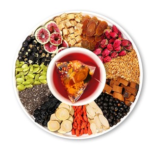 种子循环养雌黄体酮茶包亚麻籽无花果黑豆黑枸杞桑葚茶养生茶茨养