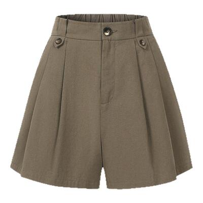 GCRUES高腰阔腿显瘦短裤女夏季
