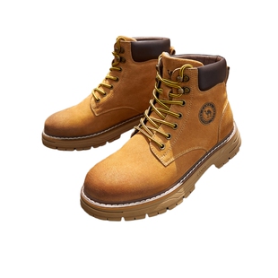 【王俊凯同款】2025冬季骆驼马丁靴登山高帮工装户外休闲大黄靴男