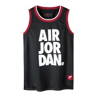 NIKE AIR JORDAN耐克童装儿童23号篮球服背心2025夏季男童网眼T恤