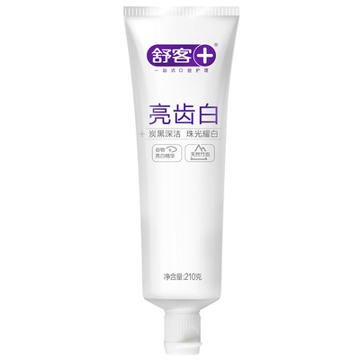 舒客亮齿白牙膏210g清新口气亮白