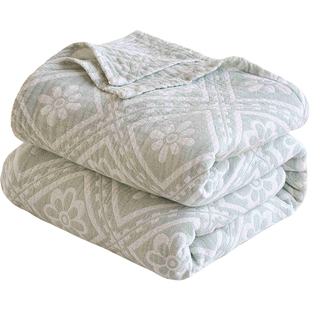 纯棉成人毛巾被夏季全棉纱布盖毯单人薄款棉纱被子夏凉被空调毯子