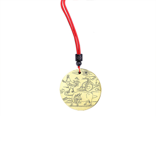 蛇鸡牛三合吊坠十二生肖汽车牌挂件属相巳酉丑项坠男女款定制项链
