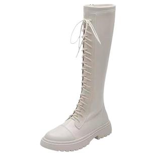 靴子女长靴2025年冬季新款加绒不过膝厚底骑士靴春秋显瘦高筒靴潮