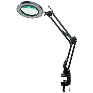 夹桌面台式放大镜带灯雕刻印章模型高清30倍玻璃电子维修专用工具