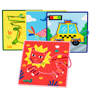 蒙氏教育益智专注力早教忙碌板精细动作训练教具手眼协调锻炼玩具