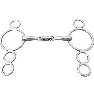 马具不锈钢马口衔铁 赛马嚼子 马术用品水勒配件盖格马衔 12.5厘
