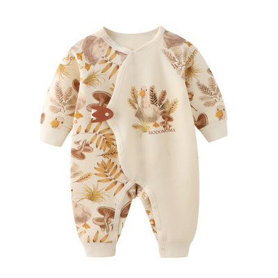 modomoma男女宝宝长袖连体衣