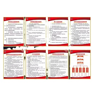 消防安全标识牌 学校酒店宾馆挂图警示牌海报 工厂车间消防管理制