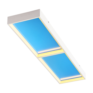 晴空灯明装自然光三代蓝天窗灯卧室书房走廊过道超薄青天空吸顶灯