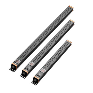 加长pdu机柜插座10位金属工程机房专用大功率防雷电源接线板插排