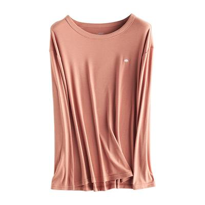 带胸垫秋冬磨毛加厚睡衣女家居服