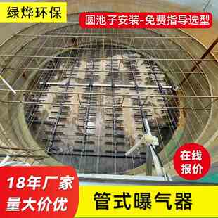 可提升管式曝气器EPDM橡胶膜片微孔曝气器污水池处理悬挂曝气管