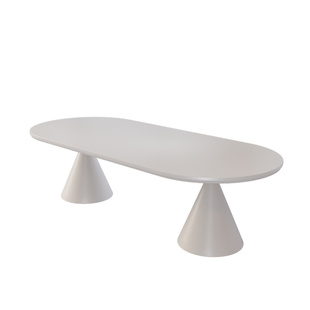 岩佳具实木椭圆型大型会议桌长桌现代简约培训桌接待会客洽谈桌椅