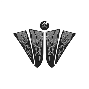 适用于25款奔达黑旗950油箱贴纸车身防滑保护贴膜摩托车改装配件