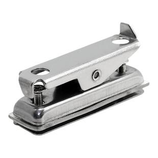 平移无框玻璃窗锁扣不锈钢夹子锁阳台推拉门移窗下锁卡扣窗锁配件