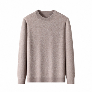 鄂尔藏源绒高端纯山羊绒衫秋冬男士新款百搭毛衣半高领针织打底衫