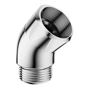 浴缸淋浴顶喷花洒弯头135度转角铜活接手持喷头4分调节弯角接头器