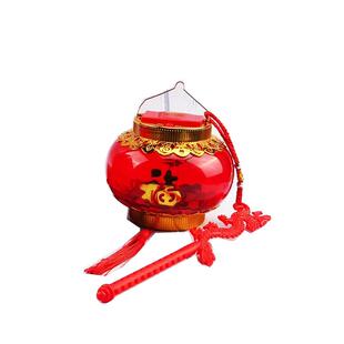新年儿童灯笼春节电池玩具手提发光元宵音乐水晶元旦过年旋转福字