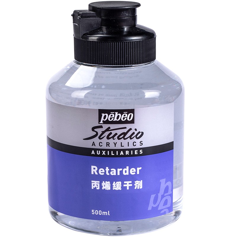 法国Pebeo贝碧欧丙烯稀释剂500ML绘画媒介剂调和液缓干剂透明流体