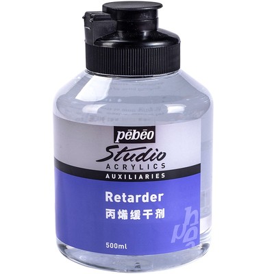 法国Pebeo贝碧欧丙烯稀释剂500ML绘画媒介剂调和液缓干剂透明流体