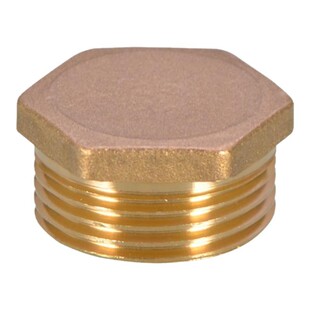 4/6分铜堵头内六角外丝堵免生料带密封圈1分2分3分1寸水管铜配件