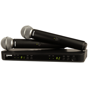 Shure/舒尔BLX无线话筒一拖二麦克风直播演出SM58BETA58A舞台话筒