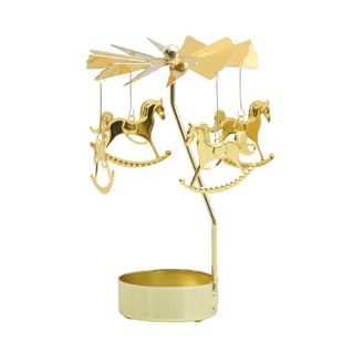 创意香薰蜡烛杯托走马灯旋转烛台浪漫氛围感道具烛光晚餐礼物摆件