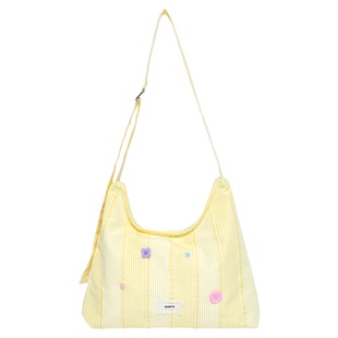 遇后小众设计少女感格纹斜挎包多巴胺小清新格纹课调节单肩包女包