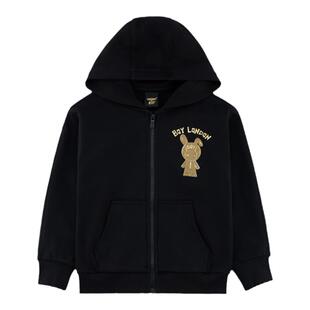 BOY童装 春秋季儿童开衫纯棉卫衣外套连帽针织上衣中大童男女童