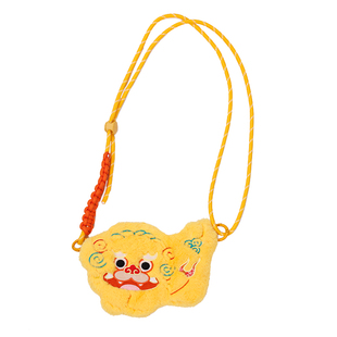 南京云锦研究所博物馆锦绣乾坤袋毛绒零钱包武官一品狮文创斜挎包