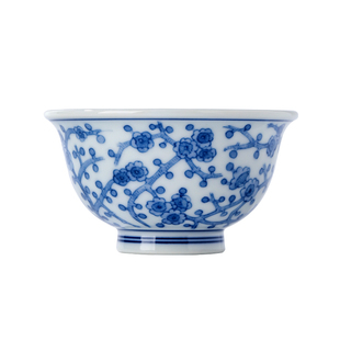 景德镇官方陶瓷手绘青花冰梅压手杯主人杯喝茶杯高端送礼礼盒装