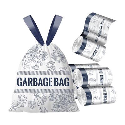 利得100只免撕印花抽绳垃圾袋