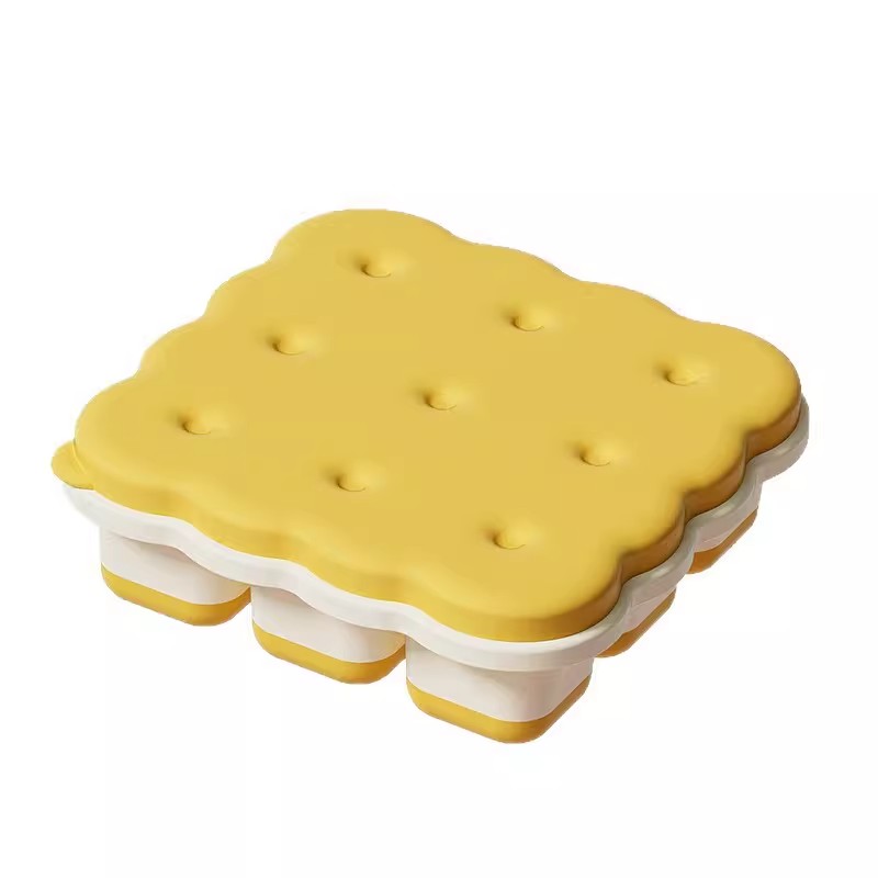 可爱饼干制冰格食品级硅胶带盖