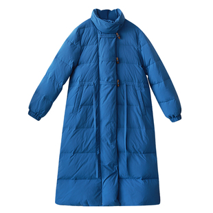 【温暖如初】复古立领加厚羽绒服女2025年冬季新款白鸭绒宽松减龄