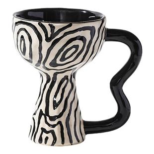 态生活  小众复古风高脚咖啡杯陶瓷高颜值手工创意艺术甜品雪糕杯