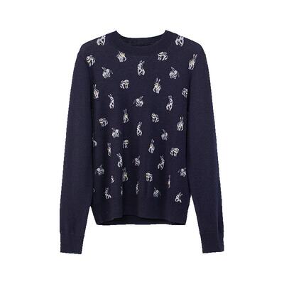 HONRN/红人圆领套头针织衫上衣