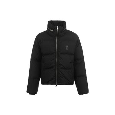 【自营】AMI男士爱心图案徽标拉链宽松立领24秋冬羽绒服外套流行