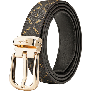 金利来真皮女士腰带2026年新款女士休闲针扣皮带时尚百搭印花裤带