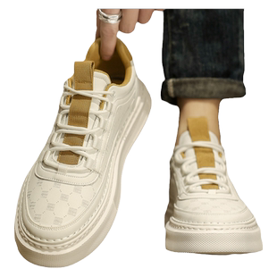 男鞋2026新款秋季鞋子透气高级感男士休闲板鞋男款白色运动小白鞋